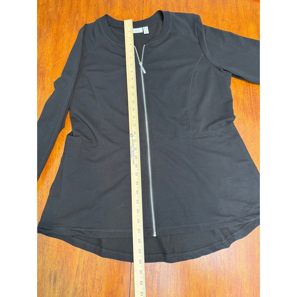 Denim Company Black Full Zip Cardigan Jacket Womens L Long Sleeve Large - Picture 6 of 10
